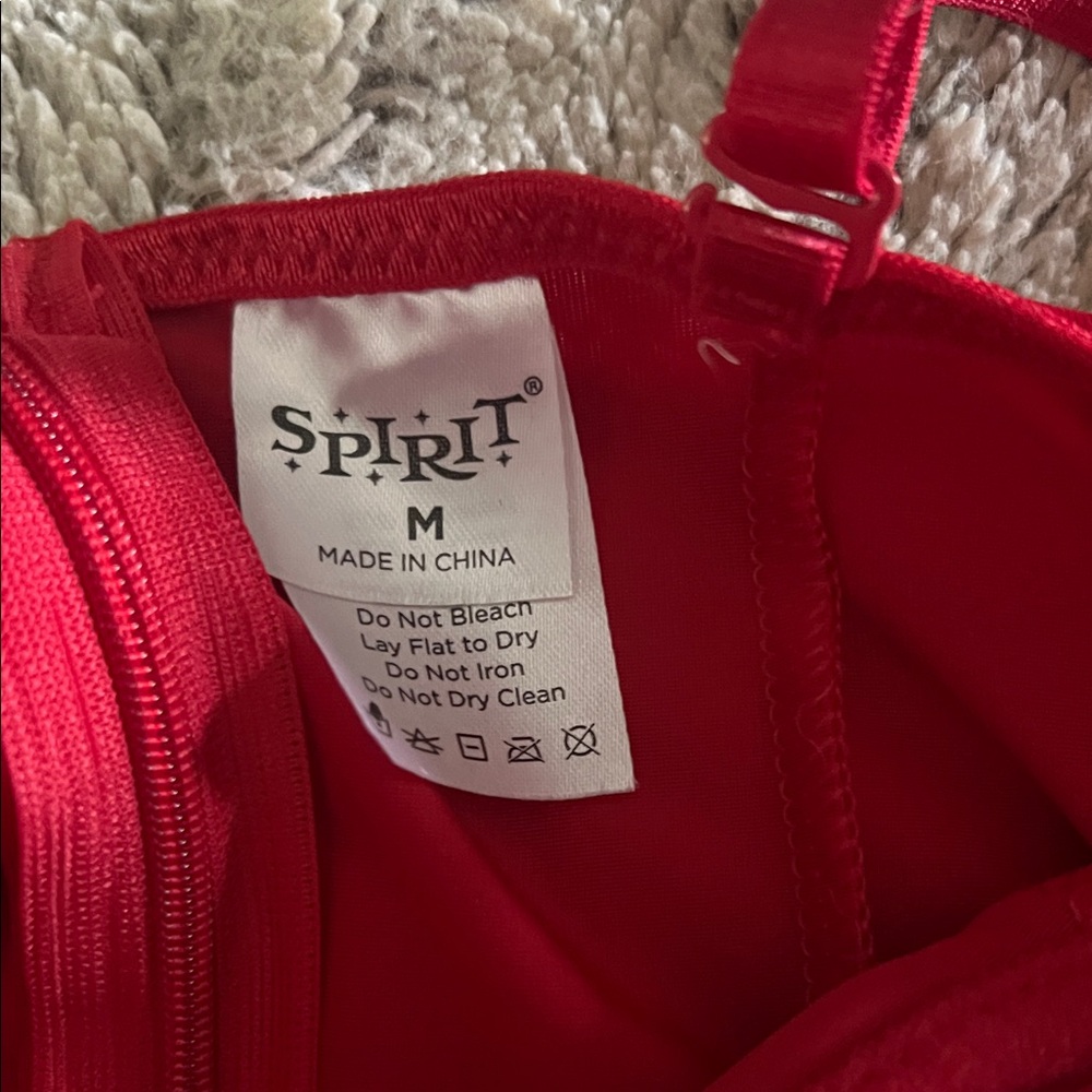 5/$10 Elegant Red Lace Bodysuit - Picture 2 of 2